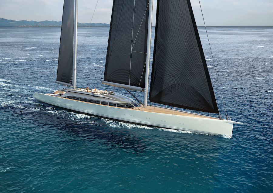 KAZE, il concept del nuovo ketch da 60 metri di Philippe Briand