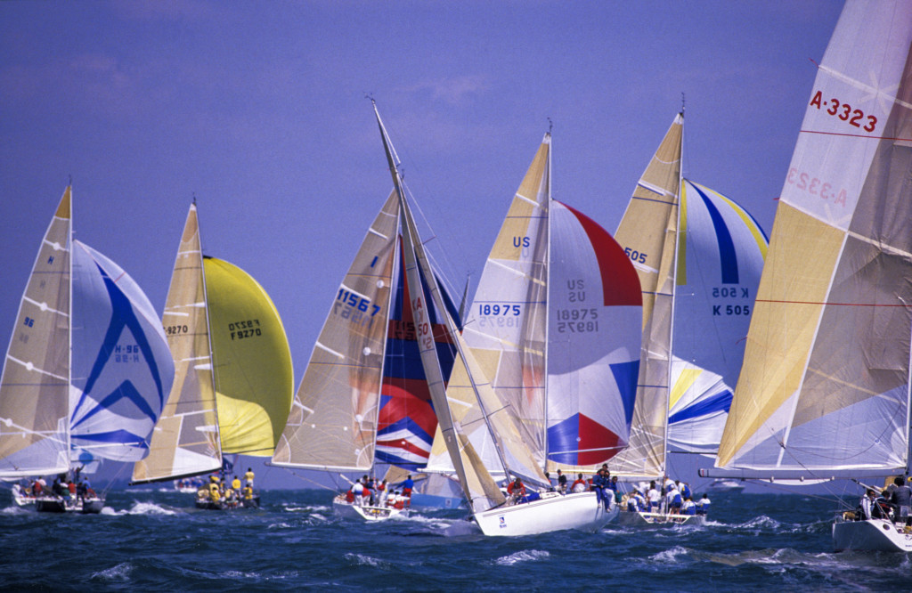 La flotta dell'Admiral's Cup 1989 in regata © Rick Tomlinson